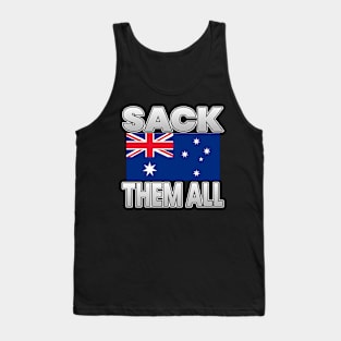 FREEDOM CONVOY AUSTRALIA - FREEDOM RALLY AUSTRALIA FLAG HEARTS DESIGN SACK THEM ALL Tank Top